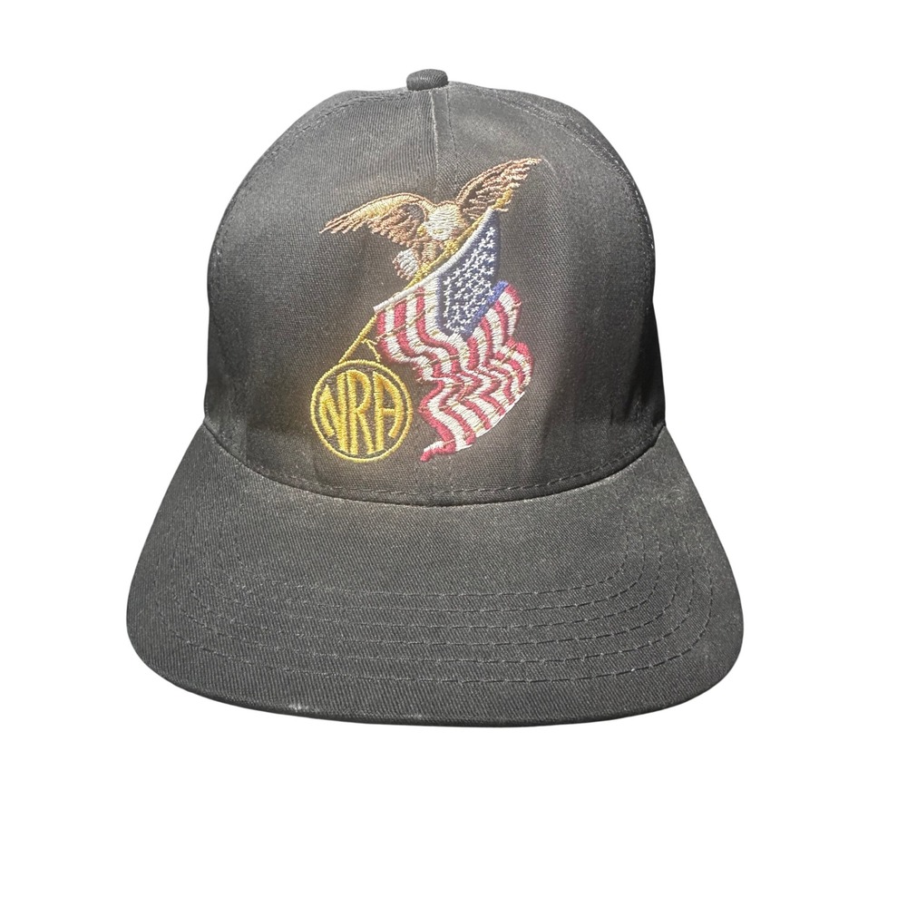 Vintage NRA Millennium Member Hat Black Snapback USA Eagle Flag Patriotic